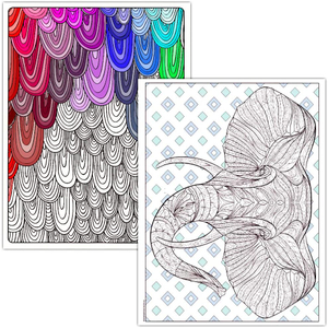 Bundle with 10 Counts Adult Coloring Set