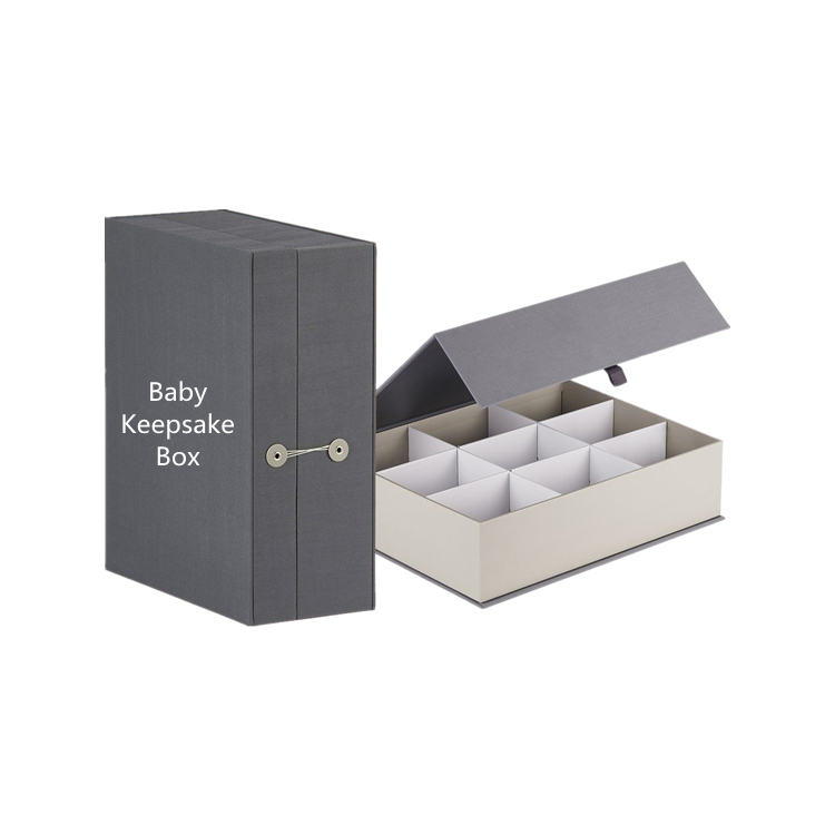 Custom Low Price Paper Baby Milestone Gift Set Keepsake Storage Box Memory For Baby