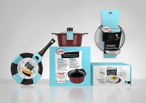 Paper Box for 28cm Ironware Ceramic Coating Non-stick Frying Pan Beech Log Handmade Spatula Spoon Sets Cookware Custom Design 