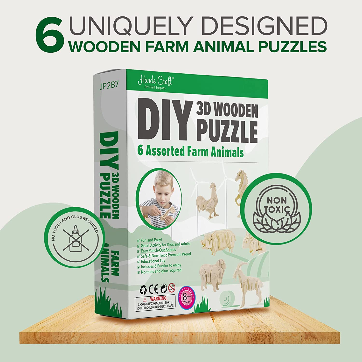 Hands Craft DIY 3D Wooden Puzzle Bundle Set