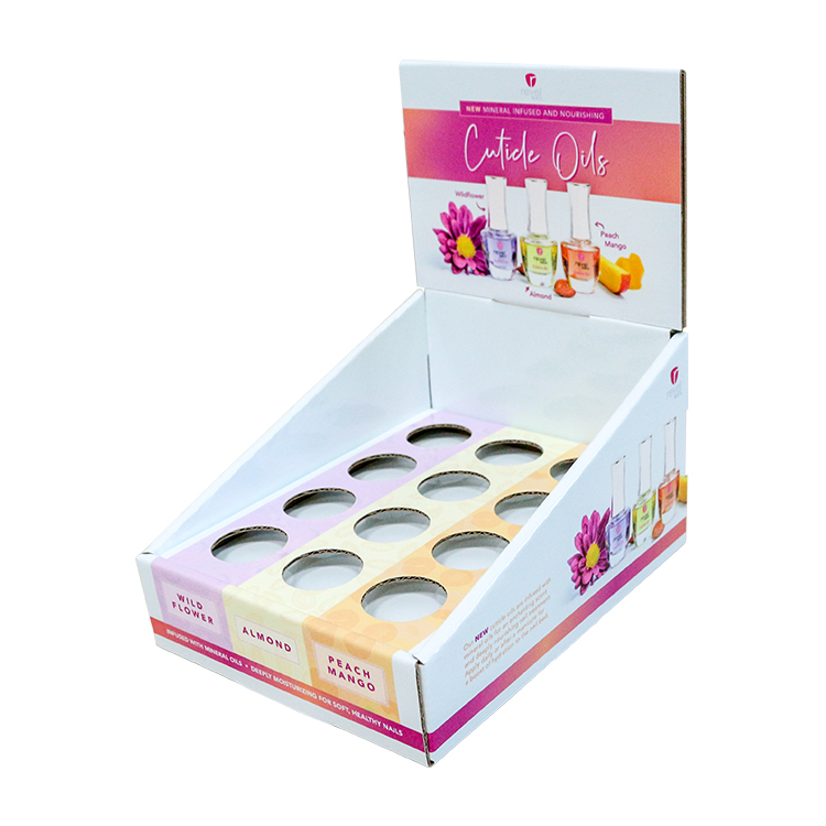 Free New Custom Printed PDQ Cosmetic Perfume Cardboard Recyclable Display Stand Counter