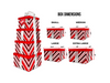 Decorative Gift Boxes with Lids for Christmas Large Red Stackable Nesting Box Set