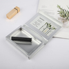 Free Samples Rectangle Gift Packaging Lipstick Storage Clamshell Type Silver Book Shape Box