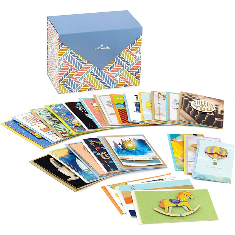 Pack of 24 Handmade Assorted Boxed Thank You Cards