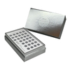 Custom Metallic Silver Color Essential Oil Essence Hyaluronic Acid Skin Care Products Gift Box Packaging with EVA Slots