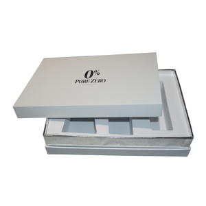 Custom Logo Printed Silver Gift Box with Lid