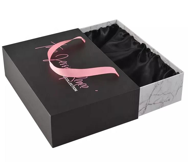 Custom Logo Printed Mailer with Custom Branded Thank You Card Wig / Hair Extension Packaging Box 