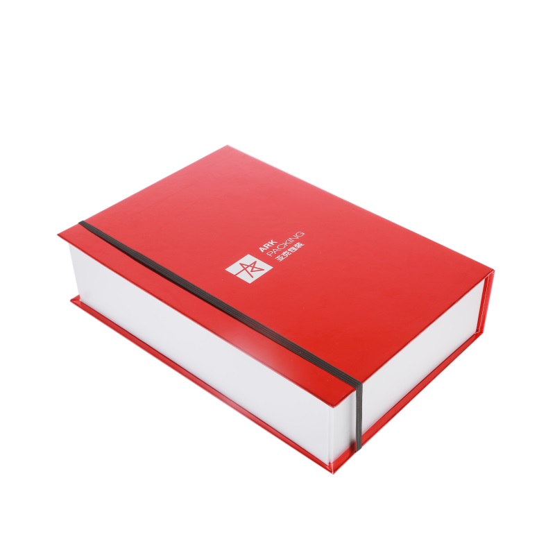 Customization Black Matte Rigid Book Shape Embossed Gold Foil Magnetic Folding Box