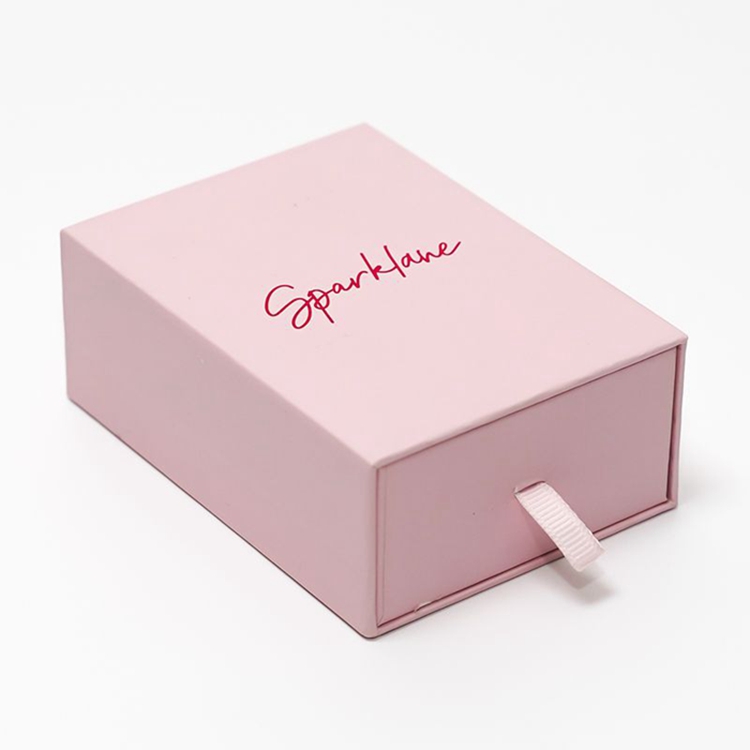 Eco Friendly Custom Logo Printed Hard Rigid Recycle Style Cardboard Jewelry Packaging Sliding Gift Paper Drawer Box