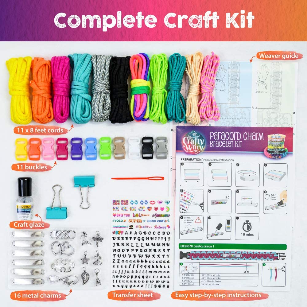 Age 8 9 10 11 12 & Teens 13 14 Year Old Making Kit with Charms Art & Craft Gift for Girls 