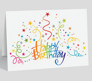 Large 5x7 Inch Watercolor Assortment Happy Birthday Card Set