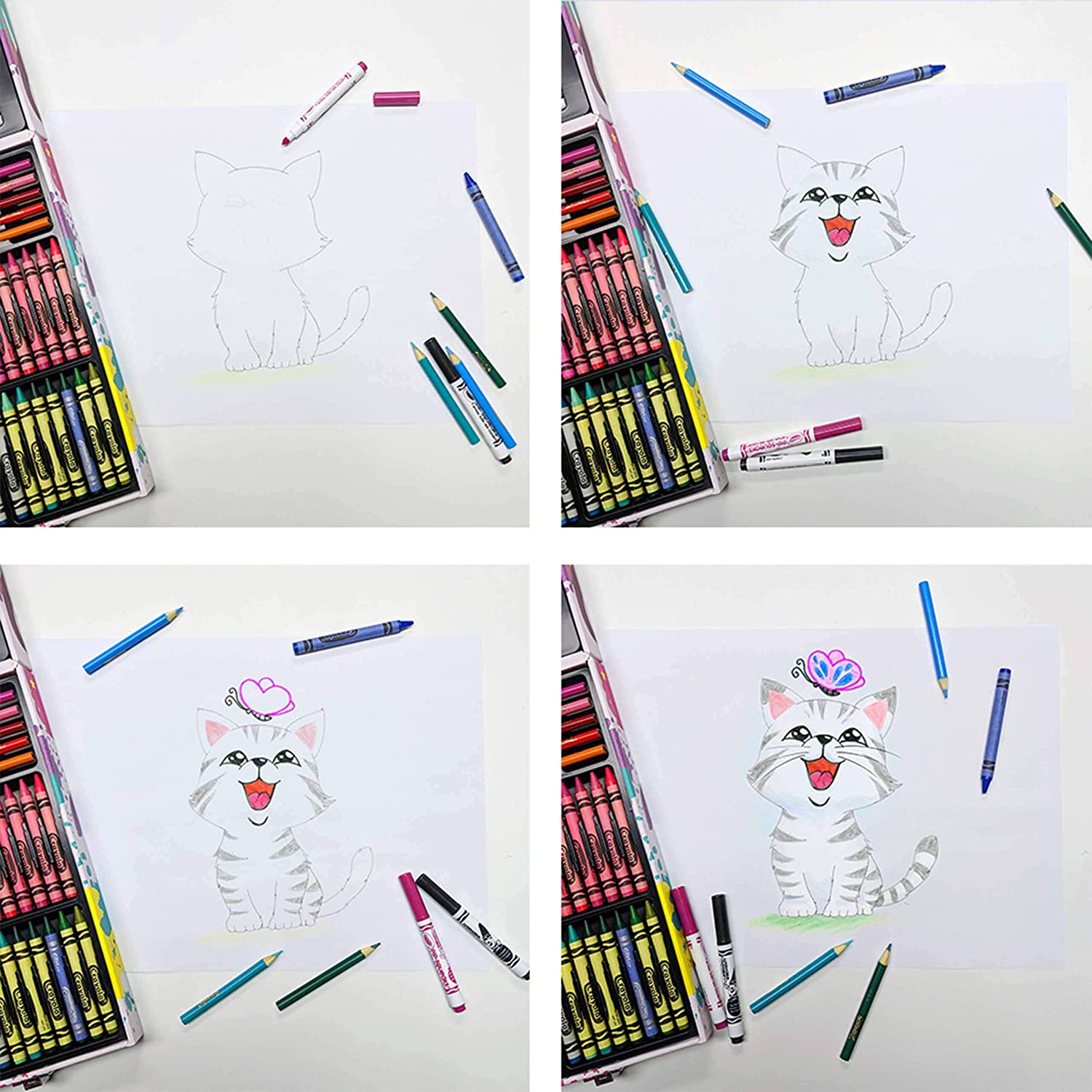 Inspiration Art Case Coloring Set, Gift for Kids, 140 Art Supplies 